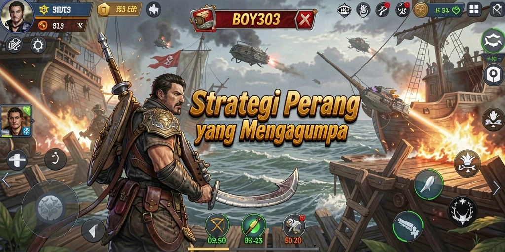 Gameplay menakjubkan dalam BOY303 saat pertempuran strategis berlangsung.