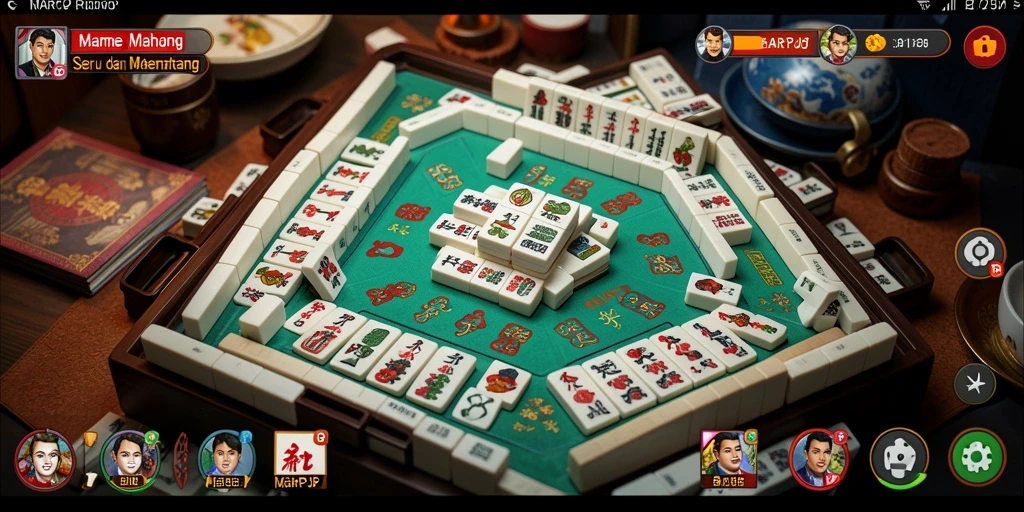 Tampilan gameplay seru dalam permainan Mahjong.