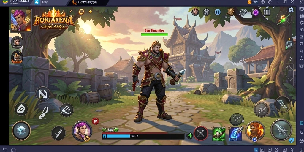 Tampilan seru dalam pertempuran ARPG HOKIARENA.
