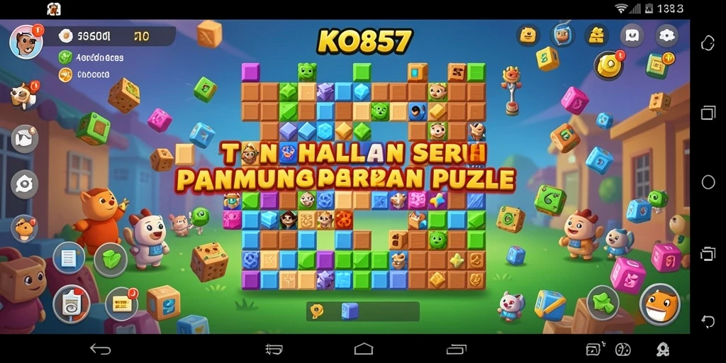 Tampilan menarik dari gameplay puzzle di KO857.