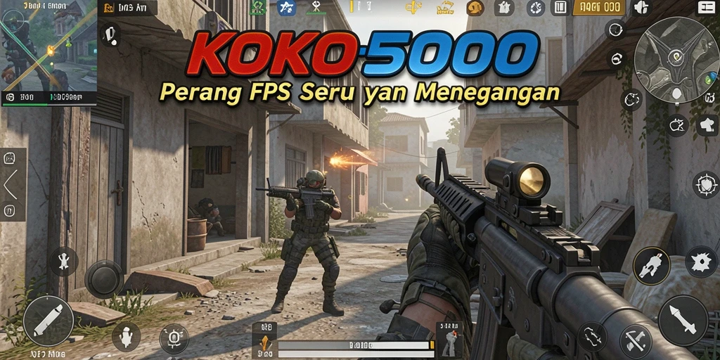 Screenshot action-packed dari gameplay KOKO5000 dengan grafis menakjubkan.