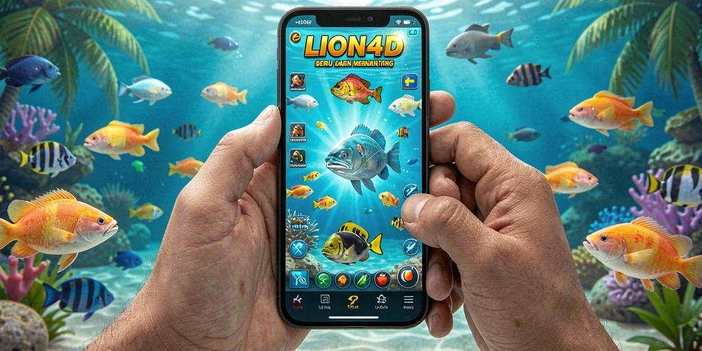 Tampilan gameplay LION4D yang seru saat menembak ikan.