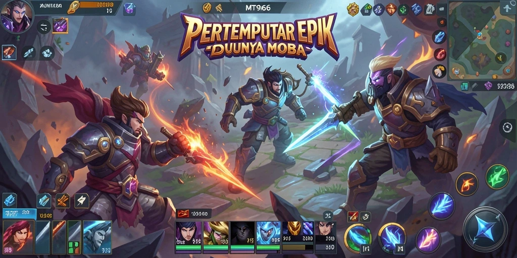 Gameplay seru dan strategi epik dalam MT966 MOBA.