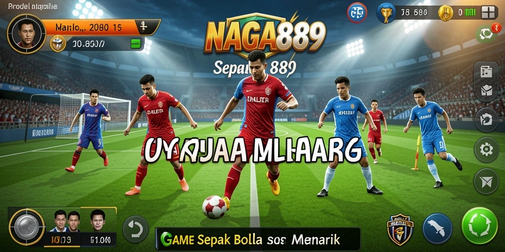 Tampilan gameplay seru NAGA889 dengan aksi sepak bola yang mendebarkan.