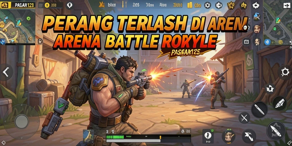 Tangkapan layar gameplay intens di arena Battle Royale PASAR123.