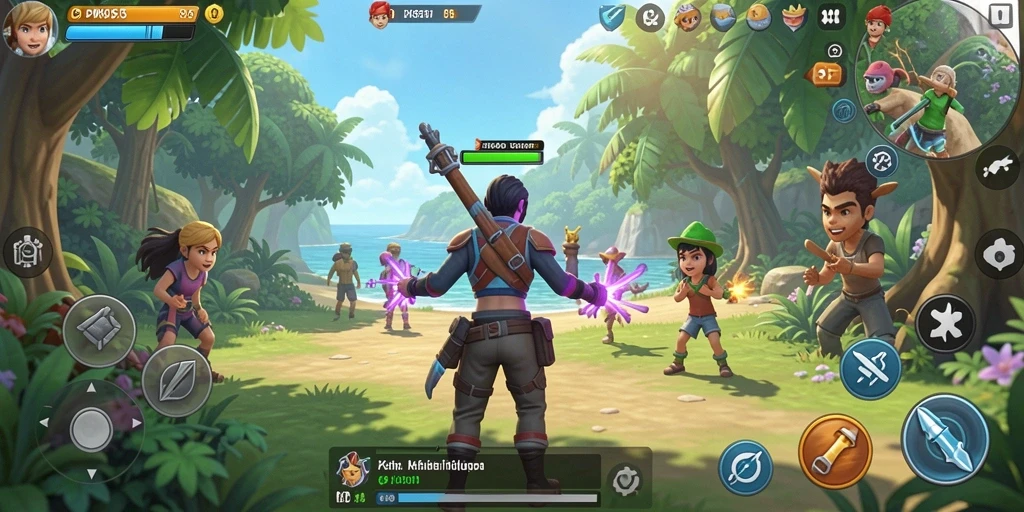 Screenshot PK95 menunjukkan gameplay menarik dan interaksi karakter yang dinamis.