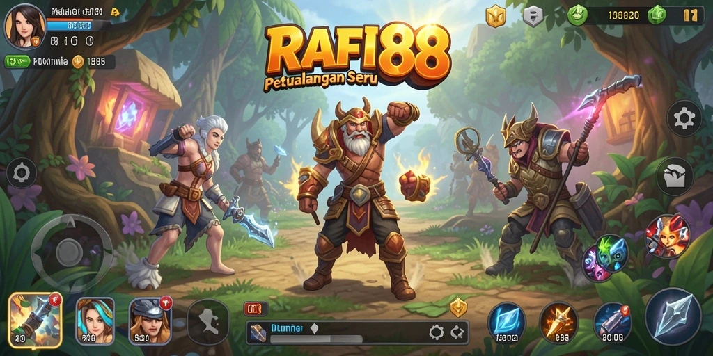 Tampilan gameplay RPG yang menegangkan dan seru di RAFI88.
