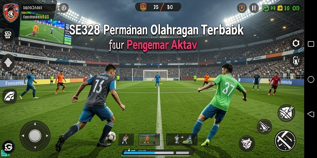Screenshot SE328 menampilkan aksi seru dalam pertandingan olahraga.