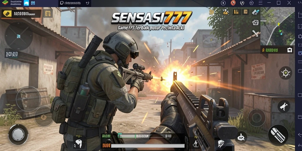 Screenshot SENSASI777 menampilkan aksi tembak-menembak yang mendebarkan.
