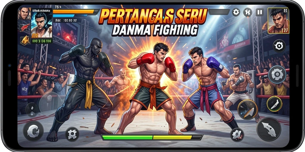 Tampilan screenshot T6 menampilkan pertarungan seru antara karakter-karakter unik.