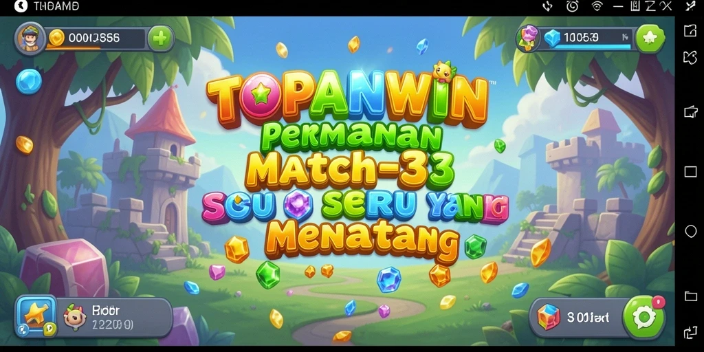 Tangkapan layar gameplay TOPANWIN menampilkan aksi Match-3 yang seru.