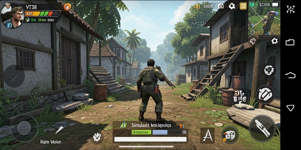 Tampilan gameplay menarik VT38 dalam simulasi kehidupan.