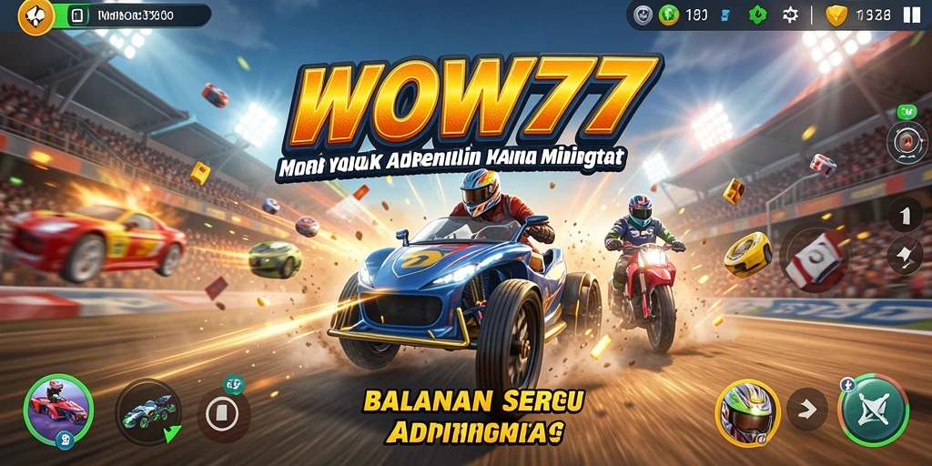 Tampilan menarik dari gameplay balapan seru di WOW77.